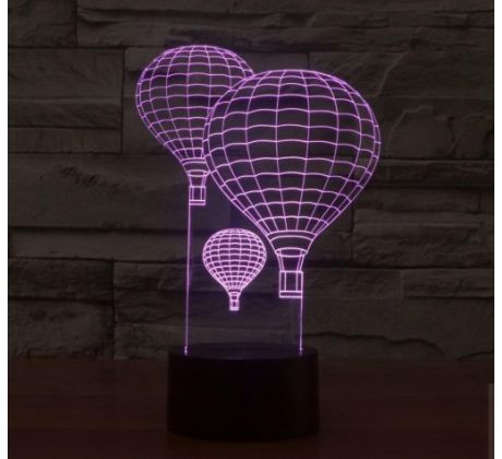 Beling 3D lampa, Lietajúce balóny, 7 barevná S179