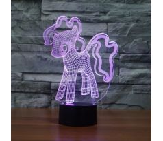 Beling 3D lampa, Pony, 7 barevná S187