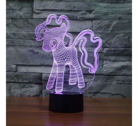 Beling 3D lampa, Pony, 7 barevná S187