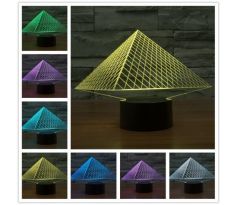 Beling 3D lampa, Pyramída, 7 barevná S189