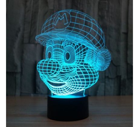 Beling 3D lampa, Super Mário, 7 barevná S201