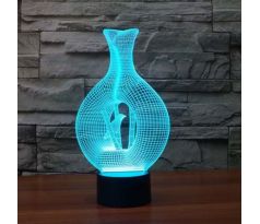 Beling 3D lampa, Vtáčik, 7 barevná S208