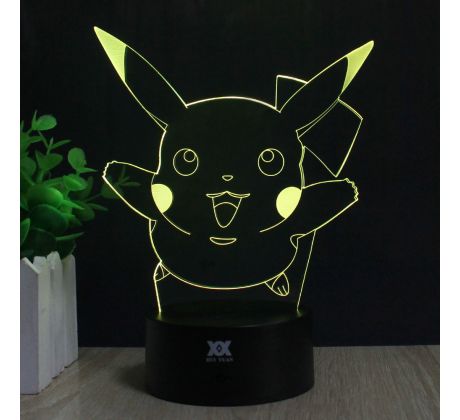 Beling 3D lampa, Pikachu 2, 7 barevná S213