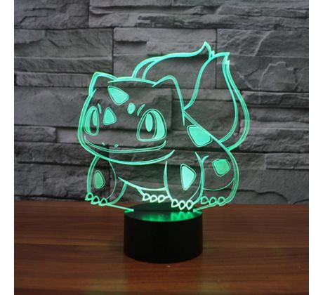 Beling 3D lampa, Bulbasaur, 7 barevná S214