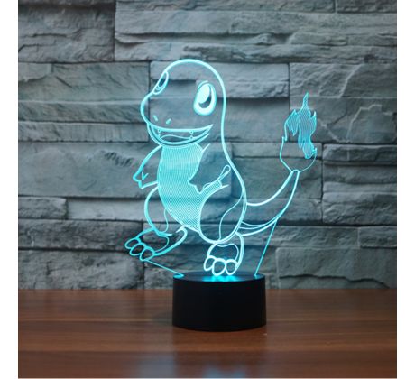 Beling 3D lampa, Charmander, 7 barevná S218