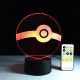 Beling 3D lampa, Pokebal, 7 barevná S222