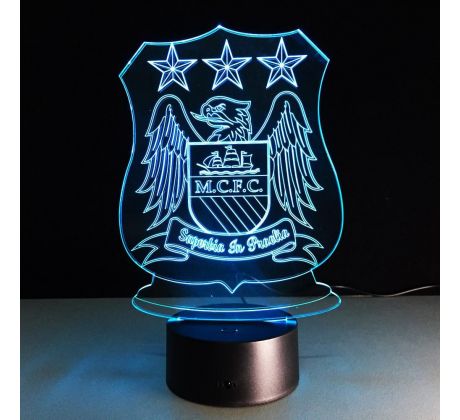 Beling 3D lampa, Manchester city, 7 barevná S227