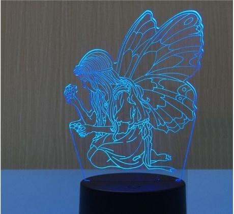 Beling Dětská lampa, Motýľ, 7 barevná S9140