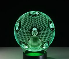 Beling Dětská lampa, Lopta s logom Real Madrid, 7 barevná S9193