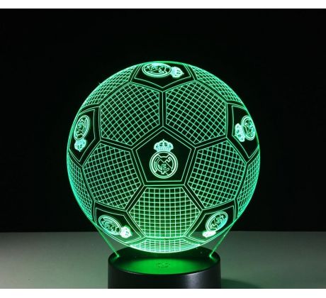 Beling Dětská lampa, Lopta s logom Real Madrid, 7 barevná S9193