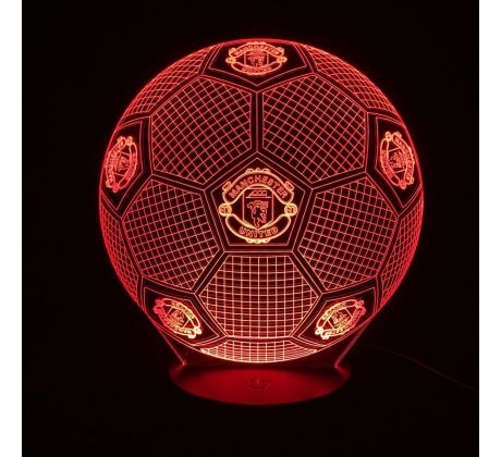 Beling Dětská lampa, Lopta s logom Manchester, 7 barevná S9192