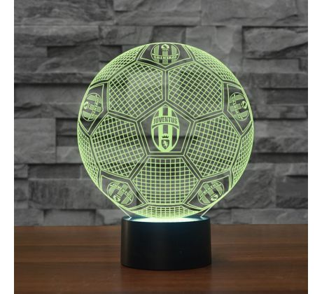 Beling Dětská lampa, Lopta s logom Juventus, 7 barevná S9190