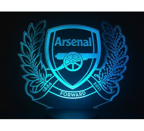 Beling Dětská lampa, 3D lampa Arsenal, 7 barevná S9171