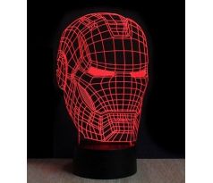 Beling Dětská lampa, Iron Man maska, 7 barevná XS9
