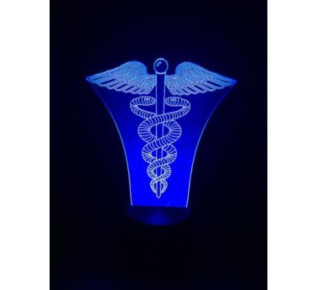 Beling Dětská lampa, Caduceus medical symbol, 7 barevná S1156