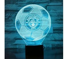 Beling 3D lampa, Manchester City lopta, 7 barevná S230