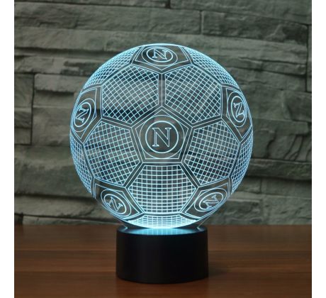 Beling 3D lampa, SSC Neapol lopta, 7 barevná S237