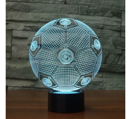 Beling 3D lampa, Inter Miláno lopta, 7 barevná S238