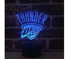 Beling 3D lampa, Oklahoma City Thunder, 7 barevná S243