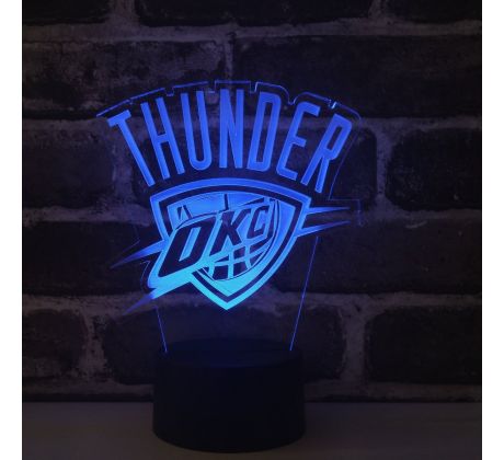 Beling 3D lampa, Oklahoma City Thunder, 7 barevná S243