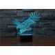 Beling 3D lampa, Eagles, 7 barevná S244