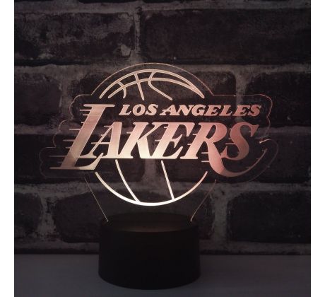 Beling 3D lampa, Los Angeles Lakers, 7 barevná S245