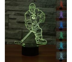 Beling 3D lampa, Hokejista, 7 barevná S246