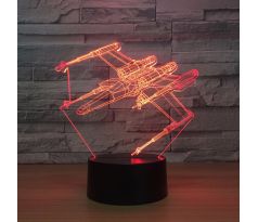 Beling 3D star wars lampa, X-wing, 7 barevná S12485