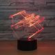 Beling 3D star wars lampa, X-wing, 7 barevná S12485