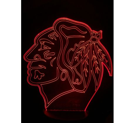 Beling 3D lampa, Chicago Blackhawks, 7 barevná S163842RT