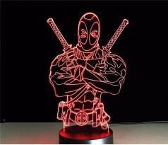 Beling 3D lampa, Deadpool , 7 barevná S163842IU