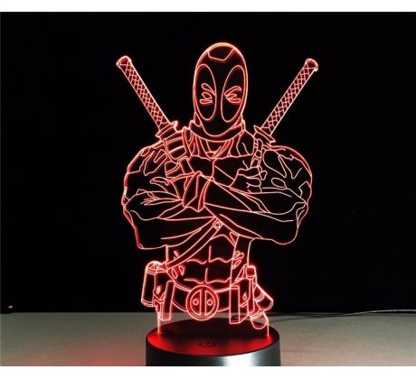 Beling 3D lampa, Deadpool , 7 barevná S163842IU