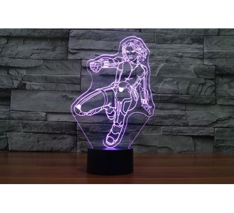 Beling 3D lampa, Čierna vdova, 7 barevná S163842GA