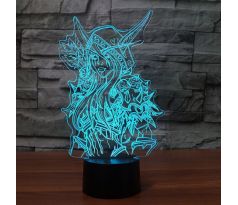 Beling 3D lampa,Sylvanas Windrunner , 7 barevná S163842TFDW