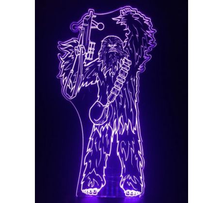 Beling 3D star wars lampa,Chewbacca, 7 barevná S1H842SLI