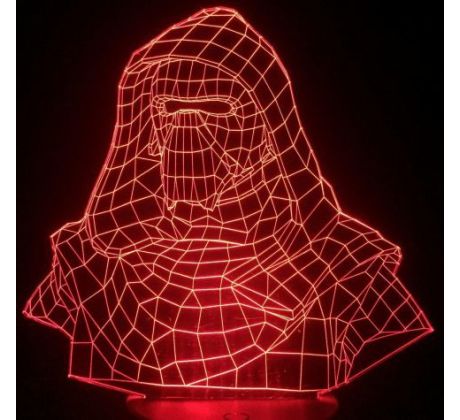 Beling 3D star wars lampa,Kylo Ren, 7 barevná S1H1142SLI