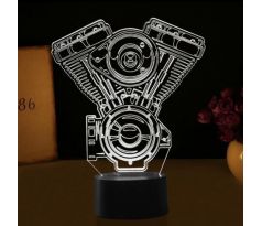 Beling 3D lampa, Harley Davidson motor, 7 barevná S51G3