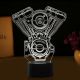 Beling 3D lampa, Harley Davidson motor, 7 barevná S51G3