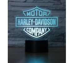 Beling 3D lampa, Harley Davidson logo, 7 barevná S291