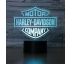 Beling 3D lampa, Harley Davidson logo, 7 barevná S291