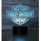 Beling 3D lampa, Harley Davidson logo, 7 barevná S291