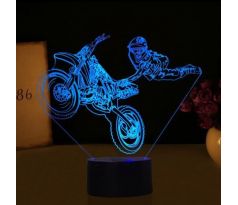 Beling 3D lampa, Létající motokrosový jezdec , 7 barevná DAPDS13