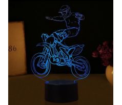 Beling 3D lampa, Motokrosový jezdec 3 , 7 barevná DW532DS13