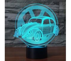 Beling 3D lampa, VW Chrobák, 7 barevná S311