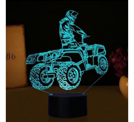 Beling 3D lampa, čtyřkolka ATV , 7 barevná   DA1PDS13JJCV1D