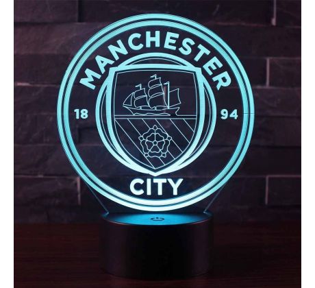 Beling 3D lampa, Manchester City, 7 barevná S229