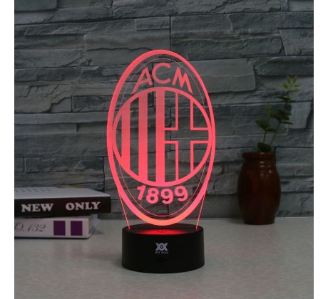 Beling 3D lampa, AC Miláno, 7 barevná S73