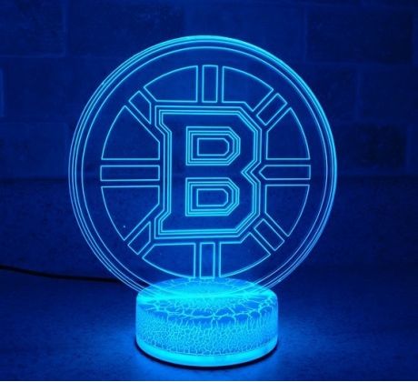 Beling 3D lampa, 3D lampa Boston Bruins, 7 barevná S71DDDS8