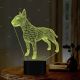 Beling 3D lampa, bull terrier, 7 barevná S421S25