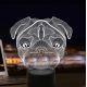 Beling 3D lampa,Pit bull, 7 barevná S413